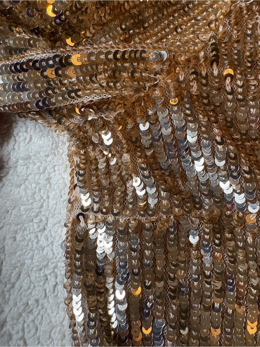 P.A.R.O.S.H bolero, gold sequins, tie front. Women’s size medium - Picture 6 of 6